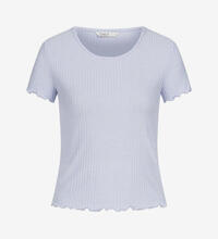 Produktbild fr 'Damen NOOS Ribbed T-Shirt mit Frilldetails'