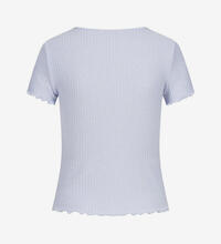 Produktbild fr 'Damen NOOS Ribbed T-Shirt mit Frilldetails'